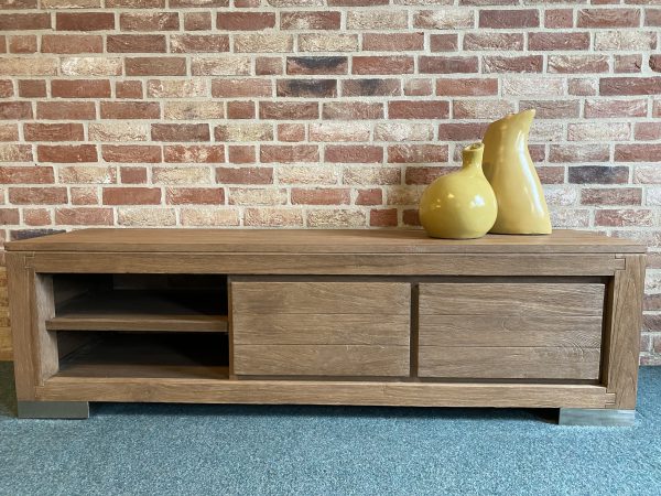 Tv Meubel Bink Brushed Teak Stocks 70cm OUTLET
