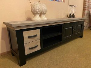 Tv meubel Maison Eikenhout Landelijk Black 190cm