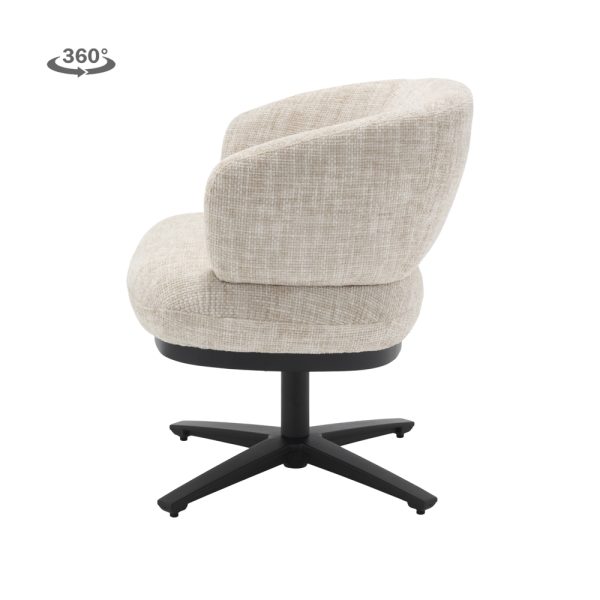 Armstoel Lounge Perca Ted Stof Bleu Grey Draaibaar - Afbeelding 4
