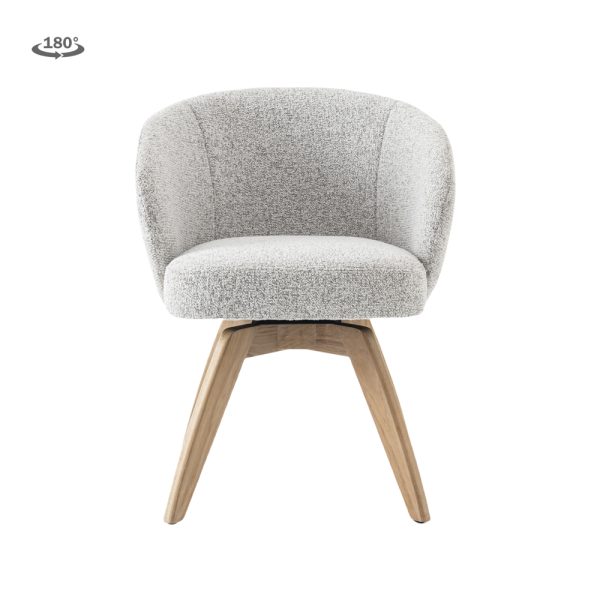 Armstoel Brescia Light Grey Draaiarmstoel - Afbeelding 2