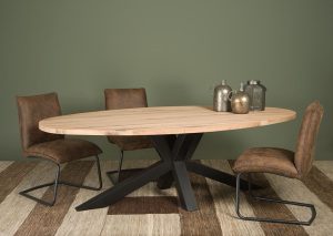 Eettafel Andros Eikenhout Spinpoot 240cm Towerliving