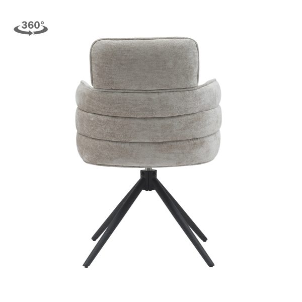 Armstoel Rumo Stof Ecru Draaibaar - Afbeelding 2