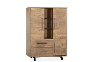 Bergkast Wessel Mango Zwart Staal 120cm