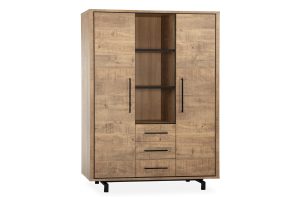 Bergkast Wessel Mango Zwart Staal 135cm