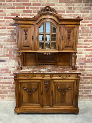 Buffetkast Louis Seize 1890 Notenhout
