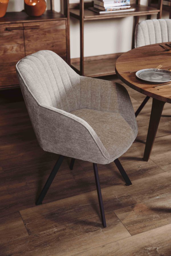 Armstoel Vive Beige grey Draaiarmstoel