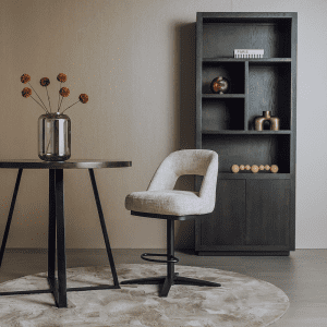 Barstoel Caldes Ted Stof Off White Draaibaar