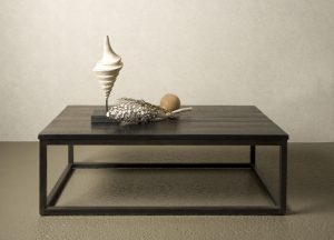Salontafel Pebbel Zwart Mangohout 135cm