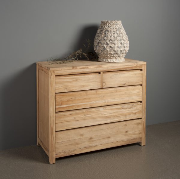 ladenkast Leeds Natural Teak 110cm 