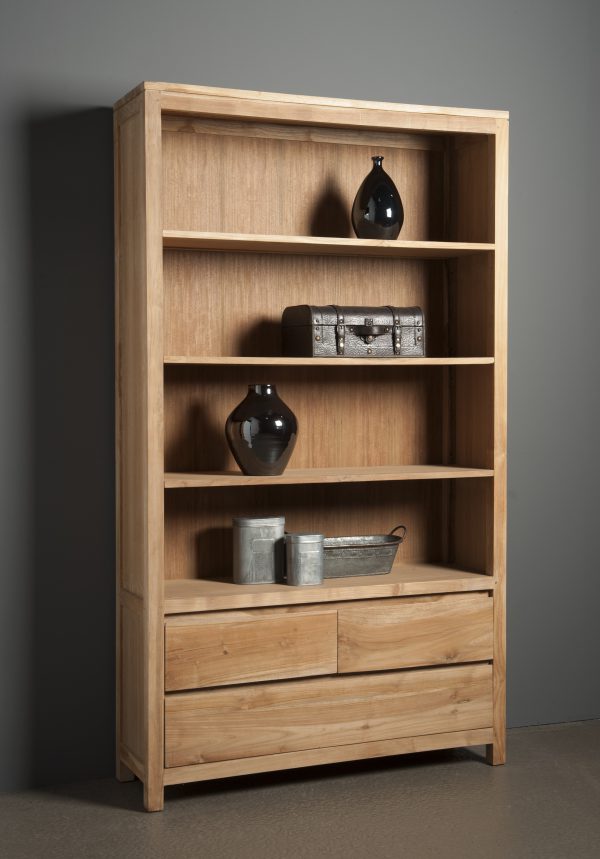 Boekenkast Leeds Natural Teak 120cm