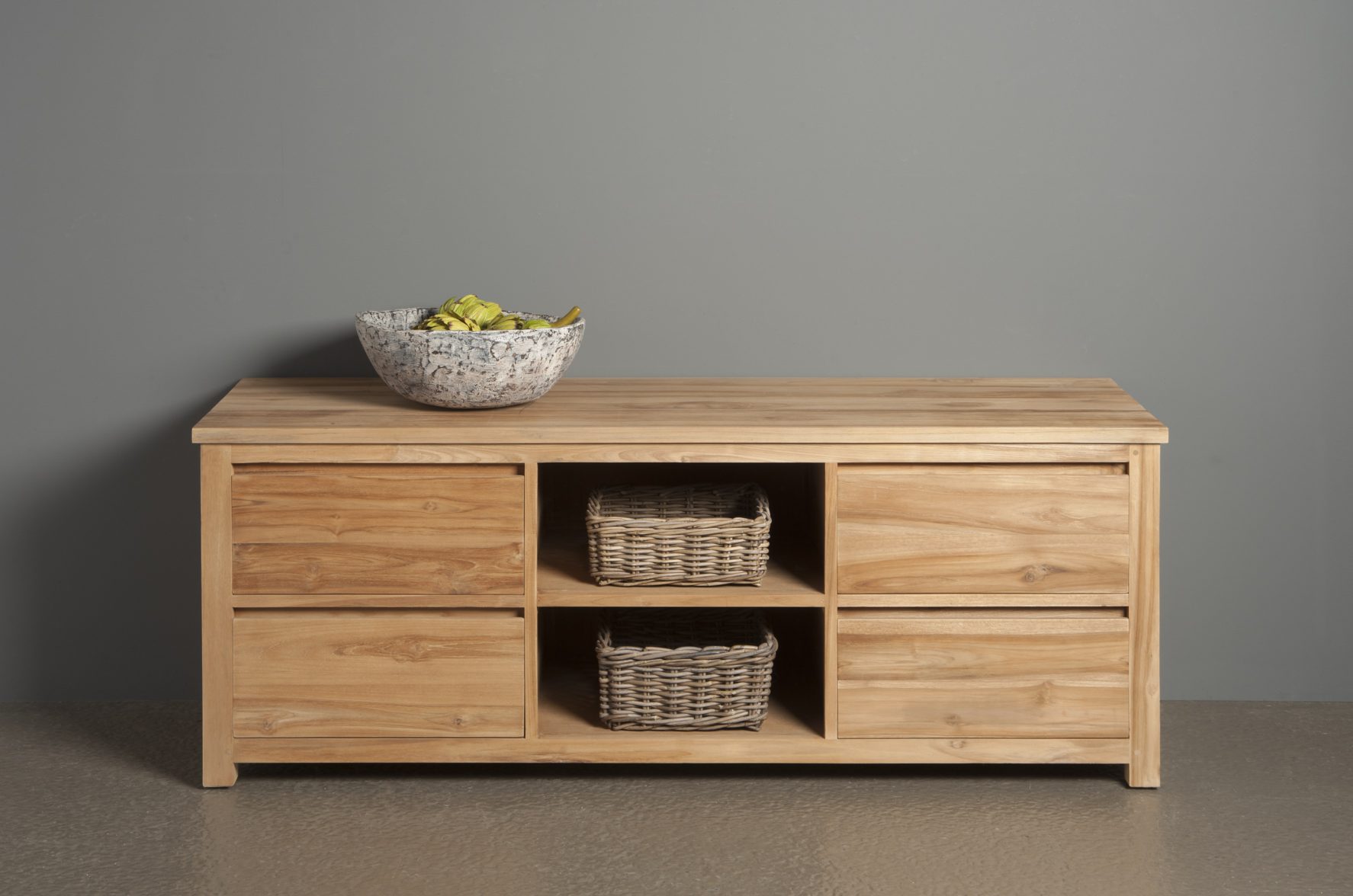 Kolomkast Hoog met Panelen design 30x40x160 cm - Bruin