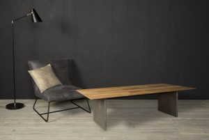 Salontafel Ora Modern Metaal Teakhout 135cm Towerliving