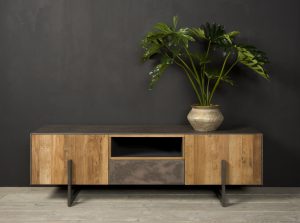 Tv meubel Dover Modern Metaal Teakhout 167cm