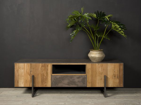 Tv meubel Dover Modern Metaal Teakhout 167cm