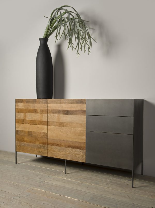 Dressoir Aberdeen Metaal Gerecycled Teakhout 166cm