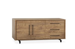 Dressoir Wessel Mango Zwart Staal 180cm