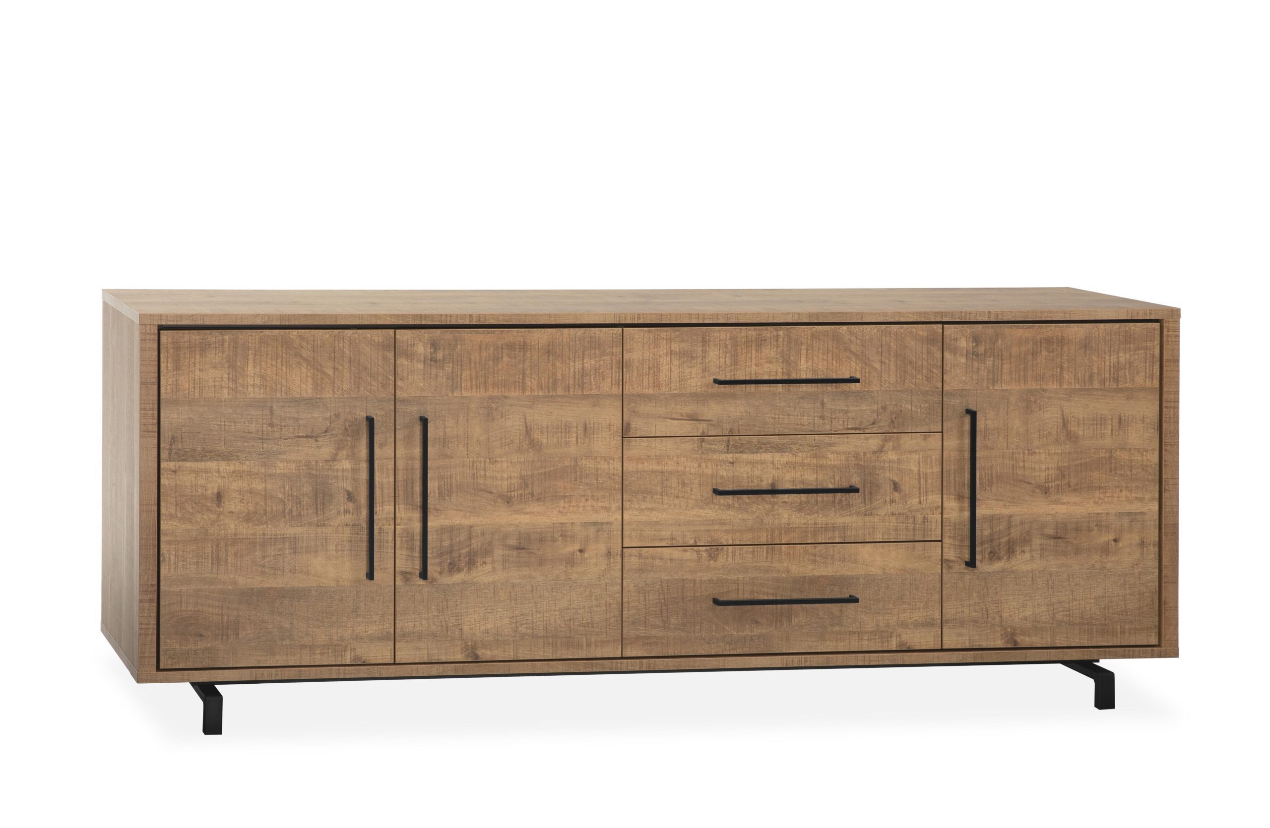 Dressoir Wessel Mango Zwart Staal 240cm