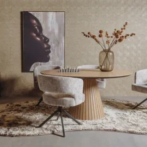 Eettafel Marit Rond Blond Oak 120cm