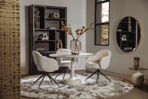 Eetkamertafel Elba Rond Gebroken Wit 120cm