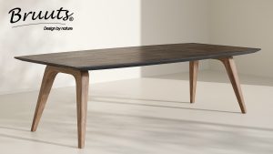 Bruuts Eettafel Eclips Verjongde Rand Penpoot Hout