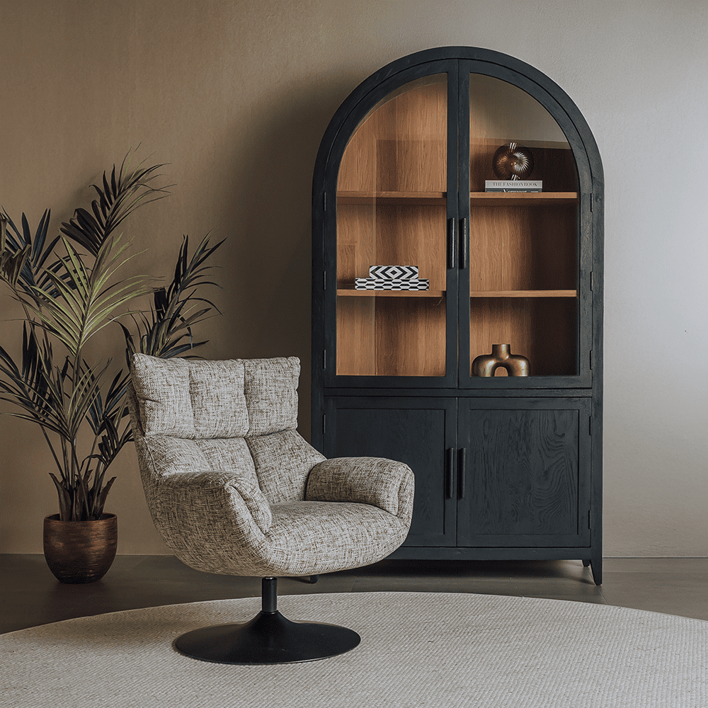 Fauteuil Castro Imo Beige Bruin Draaibaar