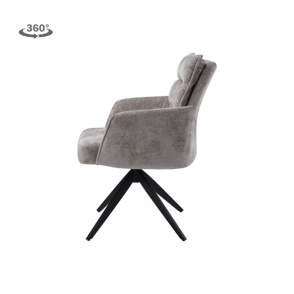 Complete Eethoek Tafel Ovaal San Marino 220cm 6 Armstoel Rosora Stof Beige - Afbeelding 8
