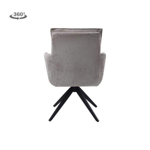 Complete Eethoek Tafel Ovaal San Marino 220cm 6 Armstoel Rosora Stof Beige - Afbeelding 9