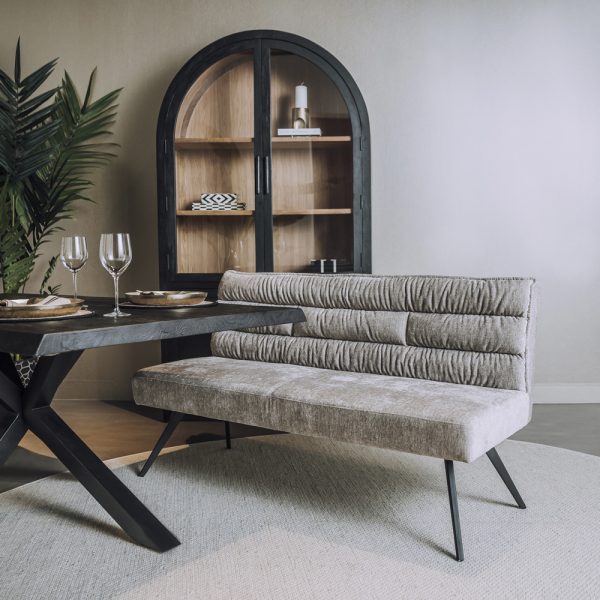 Eetkamerbank Rosora 185cm Stof Beige