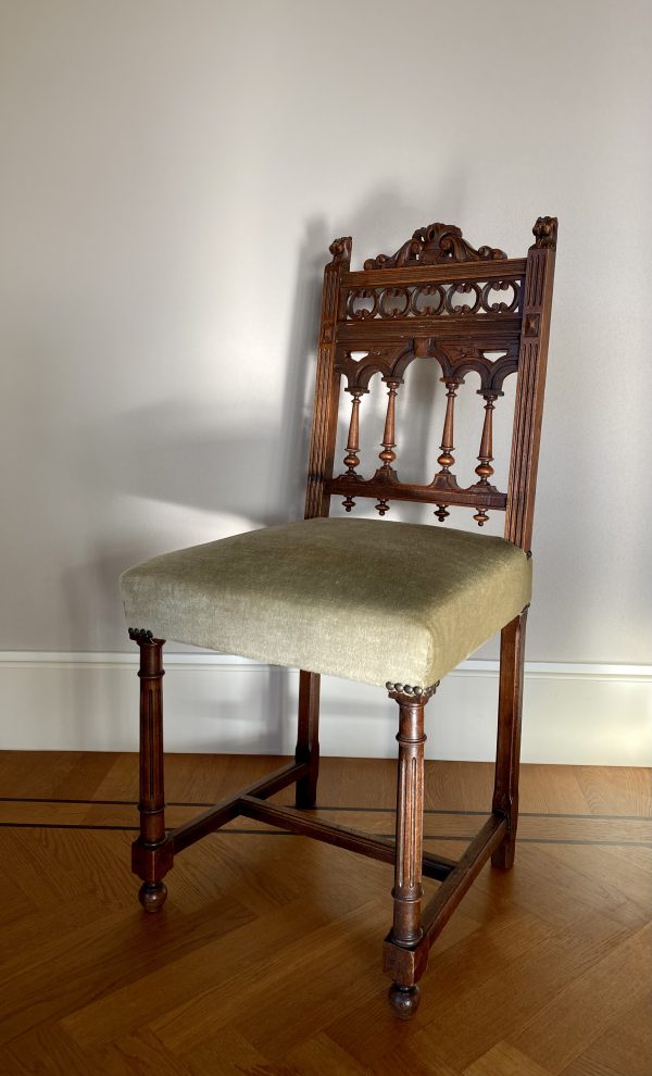 Frans antieke stoelen 4 stuks notenhout