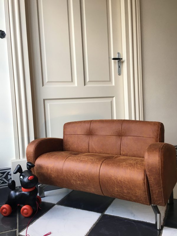 Kinderbankje Tekkie 2 zits Hufterproof Cognac