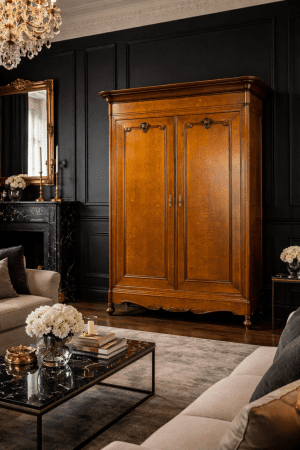 Antiek Franse Louis Phillipkast eikenhout 1830-1850