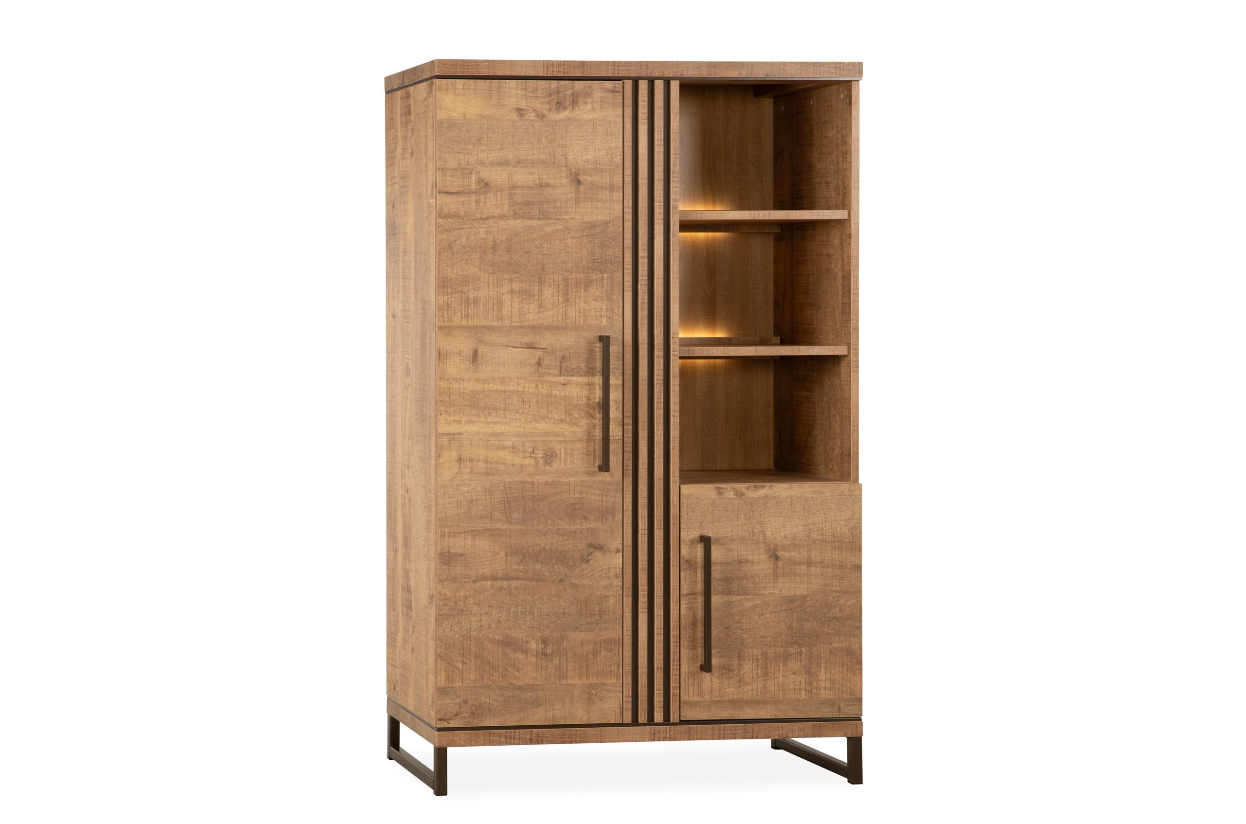 Wandkast Lyon Mango Anodic Brown Hufterproof 118cm