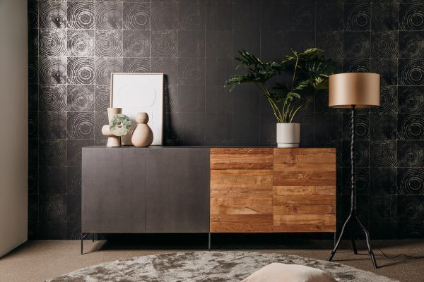 Dressoir Aberdeen Metaal Gerecycled Teakhout 221cm