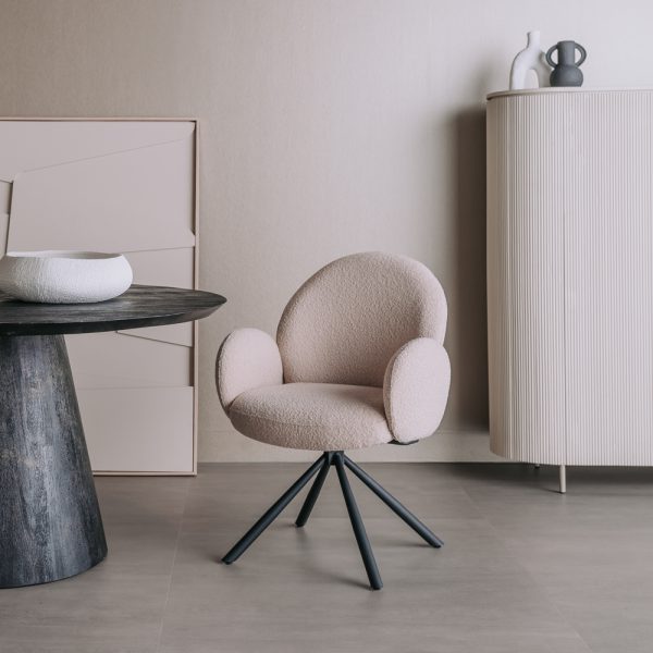 Armstoel Mila Beige Draaiarmstoel