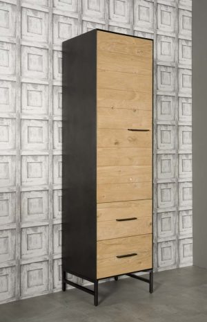 Opbergkast Oscar Eikenhout Met Metalen Frame 55cm Links