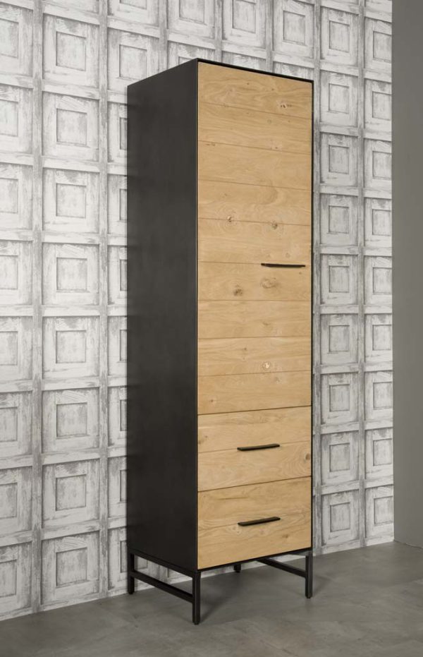 Opbergkast Oscar Eikenhout Met Metalen Frame 55cm Links