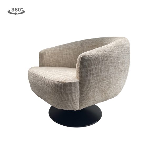 Fauteuil Barga Coffeechair Teddy White Grey - Afbeelding 3