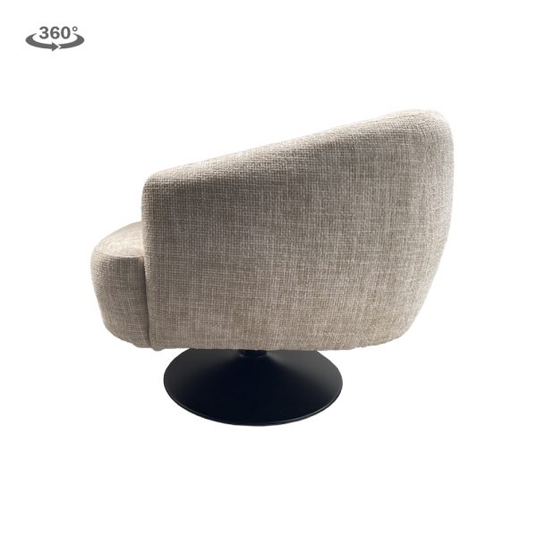 Fauteuil Barga Coffeechair Teddy White Grey - Afbeelding 4