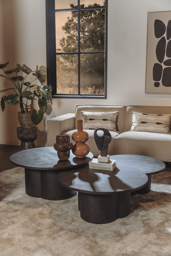 Salontafel Rond Palazzo Zwart 75cm - Afbeelding 2