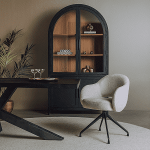 Armstoel Porto Stof Sand Draaibaar