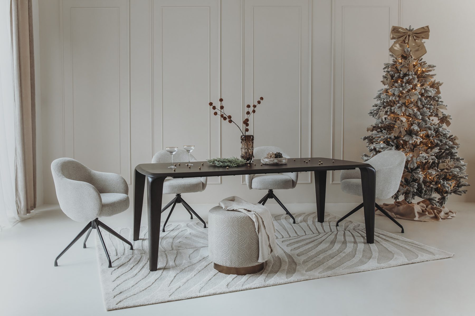 Eetkamertafel Ronta Espresso bruin 200cm - Afbeelding 2