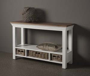 Haltafel Bristol Wit Met Manden 120cm