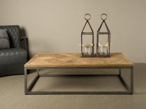 Coffeetable Mascio Gerecycled Teakhout Staal 135cm Towerliving