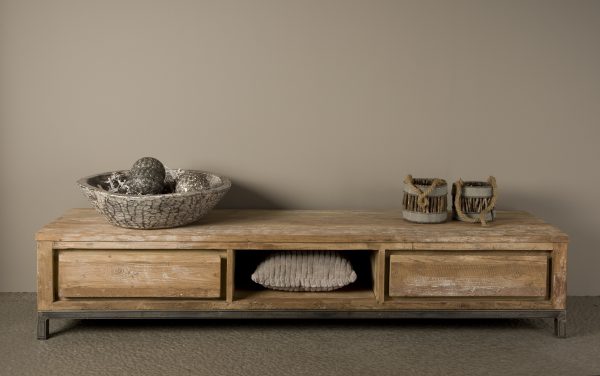 Tv meubel Venetie Gerecycled Teakhout 180cm Towerliving