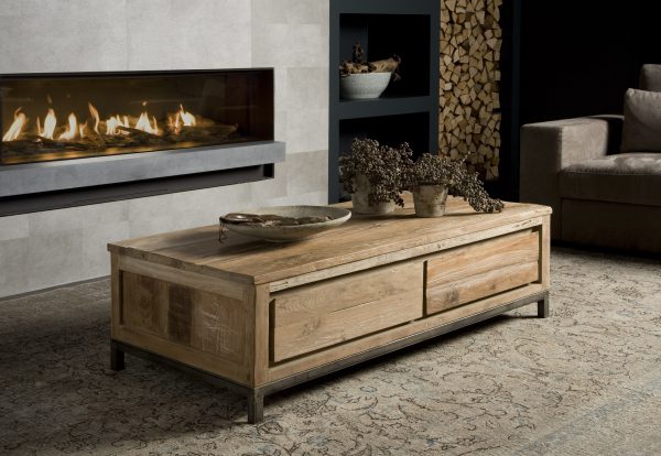 Salontafel Chester Gerecycled Teakhout 135cm