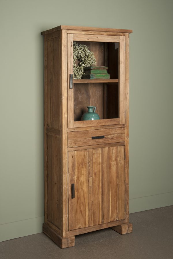 Vitrinekast Milaan Gerecycled Teakhout 75cm
