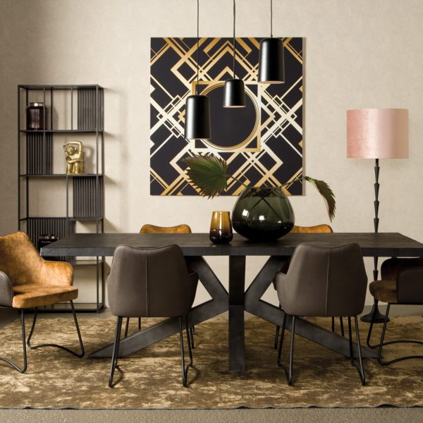 Eettafel Sovana Black Boomstam Spinpoot 260cm Towerliving