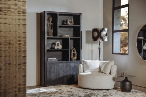 Boekenkast Thuur Zwart 120cm