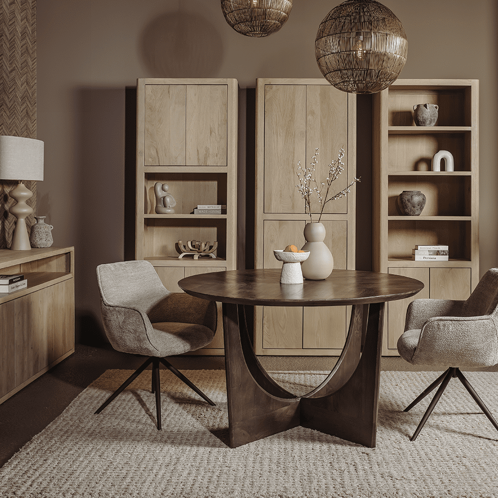 Eetkamertafel Fermo Rond Olive 130cm