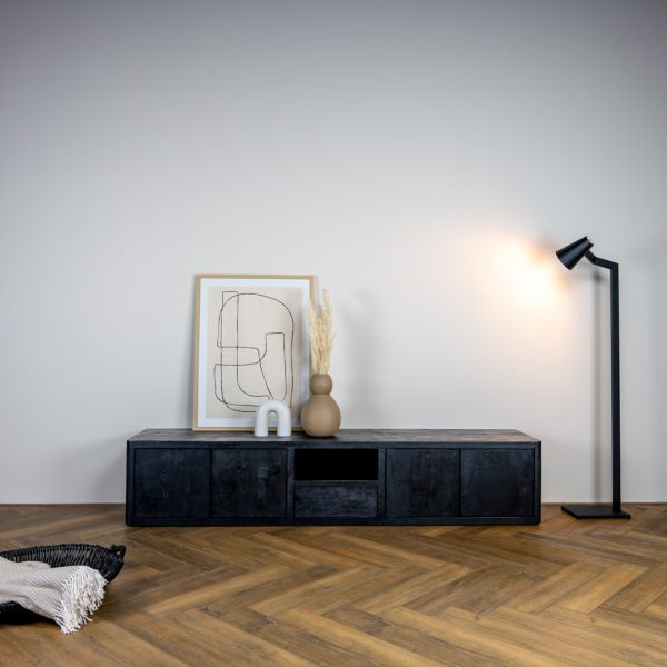 Tv Meubel Thuur Zwart 200cm